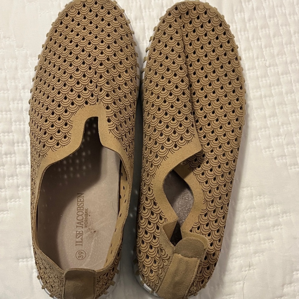 Ilse Jacobsen Men's Brown Textured Loafers